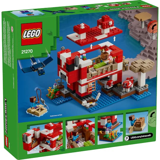 LEGO® Minecraft® The Mooshroom House Island Gamer Kit Toy for Kids 21270